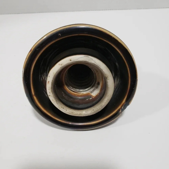 Vintage Ceramic Set of 2 Brown Glazed Insulators. - Picture 4 of 6